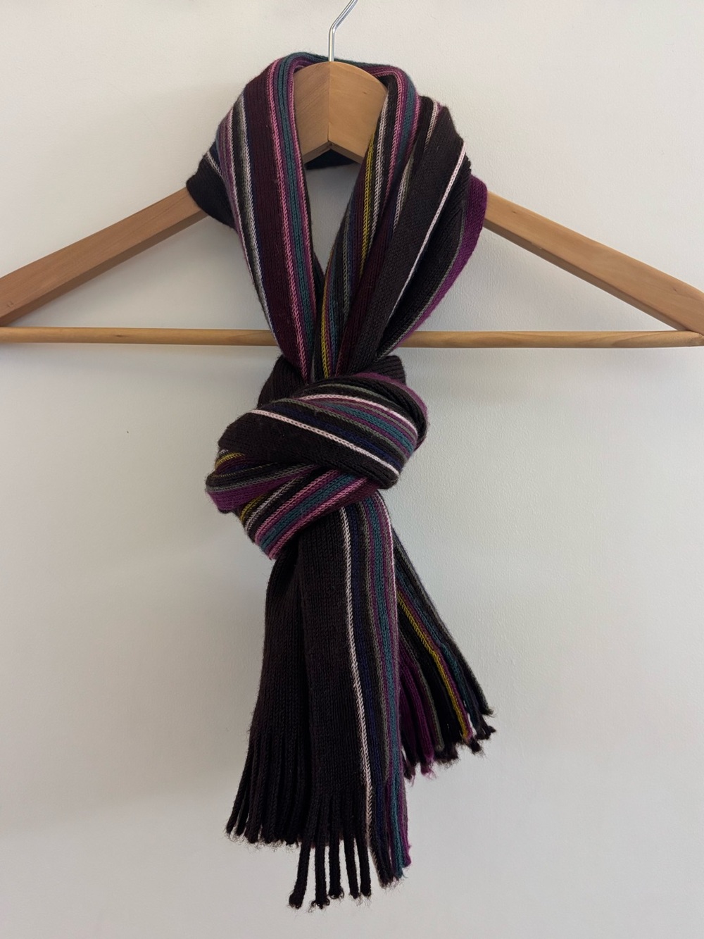 Linea Pure New Wool Striped Scarf Made in Germany